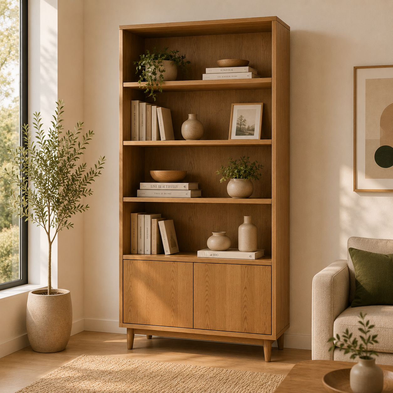 Wooden Bookshelf